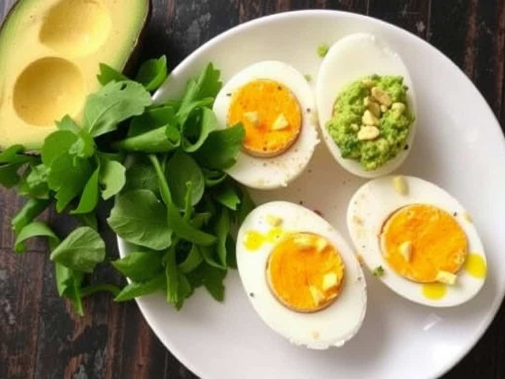 Hard-Boiled Eggs with Avocado