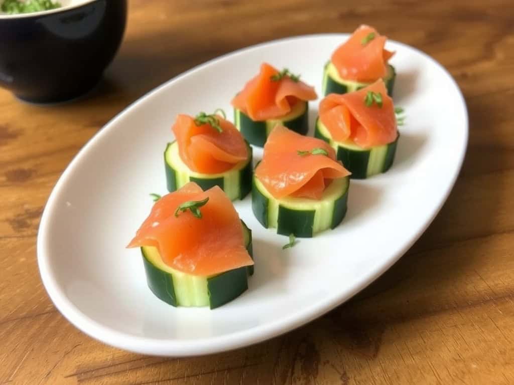 Smoked Salmon Cucumber Bites